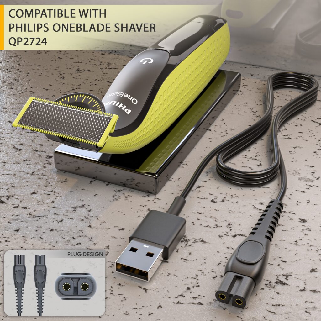 GO SOLID! Carregador compatível com Philips OneBlade QP2724