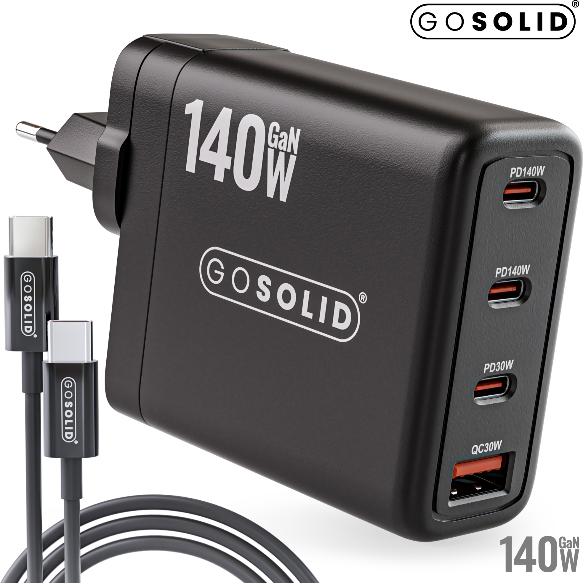 go-solid-oplader-140w-usb-c-voeding-met-4-poorten-3x-usb-c-1x-usb-a-zwart-4